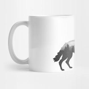 Dramabite Wolf Double Exposure Surreal Wildlife Animal Wolves Gifts Mug